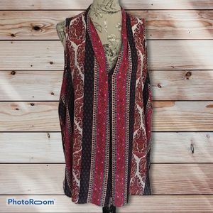 Living doll Pink Blue Sleeveless Top 2X